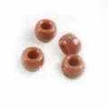 Perles barils en acrylique marron grands trous perles pony pour bijoux DIY breloques 4pcs - 50 Pièces/Pack (6x9mm) / Marron