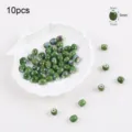 10pcs green kiln-changed ceramic beads 9x7mm for DIY bracelet and necklace jewelry making - Drum Bead Style (1#)