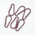 Brown painted hulu carabiner clips for DIY keychains and backpack accessories set - 1 Piece/Pack / Brown