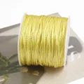 2mm yellow metallic cord gold thread DIY Chinese knot craft string handmade weaving rope reel - 17# Light Yellow