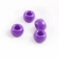 Perles de poney en acrylique violet uni perles tonneau a grand trou pour bijoux DIY. - 50 Pièces/Pack (6x9mm) / Violet foncé