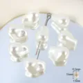 Baroque Faux Pearl Loose Beads White Acrylic DIY Earring Jewelry Making Accessories 15mm - Teardrop Irregular Style / 15 Pieces/Pack / White
