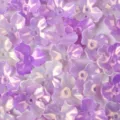 Iridescent purple acrylic three-petal flower beads for DIY jewelry and hair clips - 10 Pieces/Pack / Light Purple Iridescent (07)