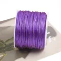 Purple and gold braided cord spool for DIY crafts, jewelry making, and Chinese knotting projects. - Purple #20
