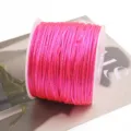 Hot pink Chinese knot cord with gold thread 2mm DIY craft weaving string spool for handmade jewelry - 23# Rose Red