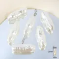 Baroque peanut imitation pearl loose beads DIY jewelry making accessories size 23x8mm 1pc - Long Bean Style / 14 Pieces / White