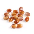 Acrylic oval two-tone barrel beads large hole DIY jewelry accessories bracelet necklace crafting. - 10 Pieces/Pack / Caramel color