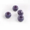 Perles barillet en acrylique violet, grosses perles pour bijoux DIY et loisirs. - 50 Pièces/Pack (6x9mm) / Violet Gris Foncé