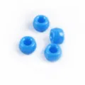 Perles poney en acrylique bleu pour bijoux DIY, chaînes de téléphone et tresses. - 50 Pièces/Pack (6x9mm) / Bleu