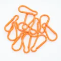 Leuchtend orange lackierte Karabinerhaken in Birnenform für DIY-Schlüsselanhänger und Taschen - 1 Stück/Packung / Orange