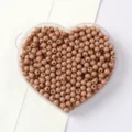 Perles rondes en acrylique de couleur marron clair pour la fabrication de bijoux - 3mm (Environ 1000 Pièces) / 19 Marron