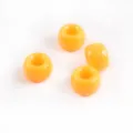 Perles pony en acrylique jaune, grosses perles barils troues pour bijoux DIY et dreadlocks. - 50 Pièces/Pack (6x9mm) / Curcuma