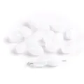 Perles ovales en acrylique blanc pour bracelets, colliers et fabrication de bijoux DIY. - 10 Pièces/Paquet / Blanc