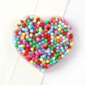 42 couleurs de perles rondes en acrylique 3/4mm pour bijoux DIY dans plateau cœur - 3mm (Environ 1000 Pièces) / 08 Couleurs Mixtes