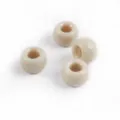 Perles barillets acryliques grands trous beige clair, accessoires bijoux DIY unis. - 50 Pièces/Pack (6x9mm) / Kaki