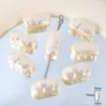 Baroque imitation pearl acrylic loose beads DIY handmade earring jewelry making accessories - Rectangle / 22 Pieces/Pack / Beige