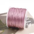Pink metallic cord for DIY crafts, gold thread woven jade line for handmade knitting spool. - 07# Lotus Root Pink