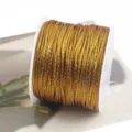 Gold metallic cord spool for DIY crafting, Chinese knotting, and handmade jewelry making. - 08# Dark Gold