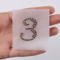 Parche de diamantes de imitacion numero 3 termoadhesivo aplicacion de cristal para ropa DIY. - Número 3