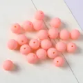 Gruppo di perle tonde in acrilico rosa opaco per il fai da te di gioielli - 10mm 50 Pezzi/Confezione / 03 Corallo