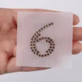 Estrás número 6 termoadhesivo parche cristal marrón pegatina transferencia térmica accesorio ropa - Número 6