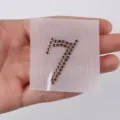 Parche de diamantes de imitación marrones número 7 DIY ropa decoración accesorio cristal brillante - Número 7