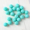 Perle tonde in acrilico opaco blu Tiffany per creazione di gioielli fai da te - 10mm 50 Pezzi/Confezione / 21 Blu Turchese
