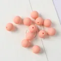 Perle in acrilico opaco smerigliato color pesca macaron per creazione gioielli fai-da-te - 16mm 10 Pezzi/Confezione / 12 Arancione Chiaro