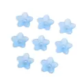 Perline di fiori in acrilico blu opaco per collane fai da te fatte a mano e accessori. - 200 Pezzi/Confezione / Azzurro