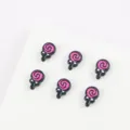 Cartoon lollipop alloy loose beads, stylish black and pink DIY jewelry bracelet charms. - Matte Black (01)