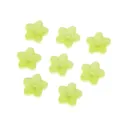 Perline di fiori di giglio in acrilico smerigliato per gioielli fai da te, ciondoli verdi. - 200 Pezzi/Confezione / Verde chiaro