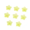 Perline di fiori opachi in acrilico giallo distanziatore a 5 petali accessori gioielli fai da te - 200 Pezzi/Confezione / Giallo chiaro