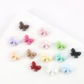 Detailed view of colorful alloy bowknot beads for DIY jewelry making accessories - 45# Bow