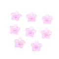 Perline di fiori in acrilico opaco rosa, piccoli distanziatori per gioielli fai da te. - 200 Pezzi/Confezione / Rosa