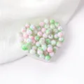 Acrylic pastel gradient AB color round beads detail view for DIY phone chain jewelry making accessories - Color 06 Style