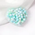 Acrylic round beads with AB color effect, ideal for DIY phone chains and jewelry accessories. - 6mm Size / Color 01 Style