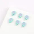 Cartoon lollipop loose beads alloy baking paint candy beads DIY jewelry bracelet making charms - Purple Embroidery (05)