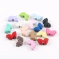 Macro view of colorful 8x14mm angel wing alloy beads for DIY jewelry accessories. - 38# Chubby Butterfly