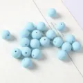 Perle tonde in acrilico opaco azzurro per accessori per gioielli fai da te fatti - 10mm 50 Pezzi/Confezione / 10 Blu Chiaro