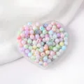 Acrylic Round Beads DIY Pastel Beading Accessories for Phone Chains and Jewelry Crafts - 6mm Size / Color 04 Style