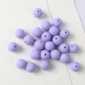 Perle tonde in acrilico smerigliato opaco lavanda per accessori gioielli fai-da-te - 10mm 50 Pezzi/Confezione / 14 Viola Chiaro