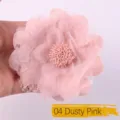 Elegante fiore in organza rosa cipria con pizzo per accessori capelli fatti a mano - 04 Rosa Antico