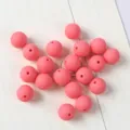 Perline rotonde in acrilico rosa opaco satinato per braccialetti e catene fai-da-te - 6mm 100 Pz / 22 Rosso Anguria