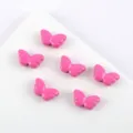 8x14mm φωτεινές ροζ χάντρες από κράμα σε σχήμα φτερών πεταλούδας για κοσμήματα DIY - Φούξια
