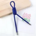 Blue PU leather rope charm DIY handmade mobile phone hanging cord and bag decoration accessory - 1 Piece / Sapphire Blue