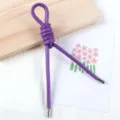 Purple PU leather cord for DIY bag charm and phone strap accessories, 5mm thick. - 1 Piece / Deep purple