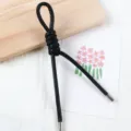 5mm black PU leather cord for DIY handmade woven bag hanging and phone charms accessories. - 1 Piece / Black