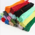 Colorful chenille stems pipe cleaners 6mm thick fuzzy wires DIY bouquet craft handmade materials pack - 20# 25 Pieces Mixed Colors