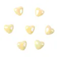 Acrylic AB heart beads loose charms for DIY phone chains bracelets clothing accessories - 20 Pieces/Pack (19mm) / Light Yellow (09)