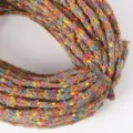 10mm kleurrijke stip pluizig mohair garen textuur regenboog snoep diy sleutelhanger accessoire. - 1m / Khaki